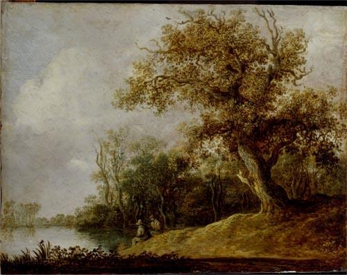 Jan van Goyen Pond in the Woods. china oil painting image